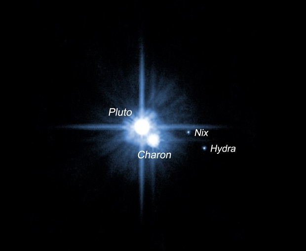 Photo of Pluto's Moons Nix and Hydra from NASA